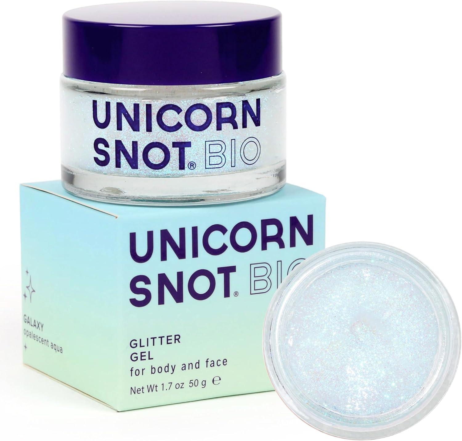 Unicorn Snot Face & Body BIO Glitter - Cosmetic-Grade Holographic Glitter Gel - Plant-Based Glitter Makeup for Festivals, Raves, Anime Cosplay - Safe for Face, Easy Application & Removal (Galaxy) - Image 2
