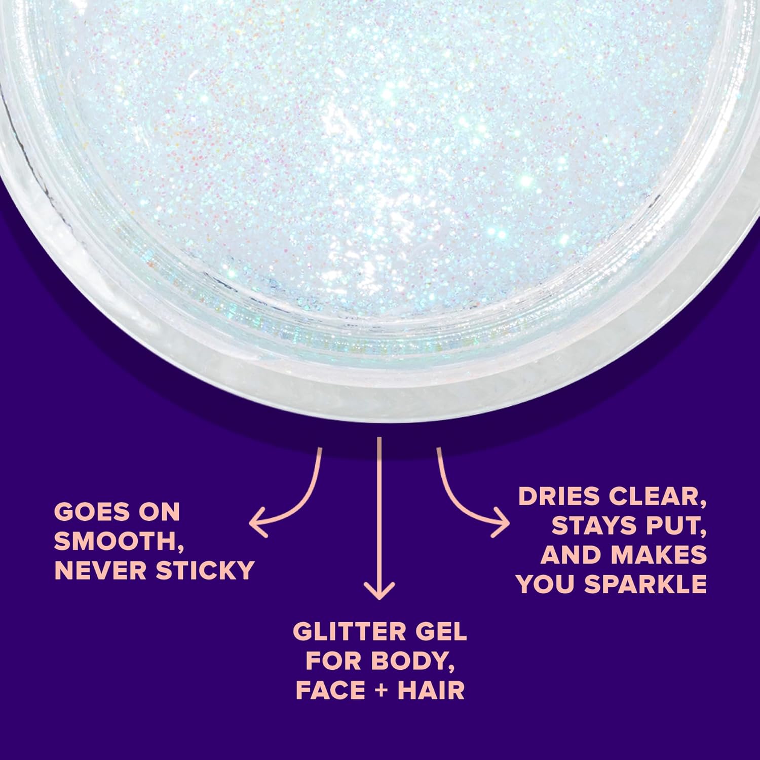 Unicorn Snot Face & Body BIO Glitter - Cosmetic-Grade Holographic Glitter Gel - Plant-Based Glitter Makeup for Festivals, Raves, Anime Cosplay - Safe for Face, Easy Application & Removal (Galaxy) - Image 4
