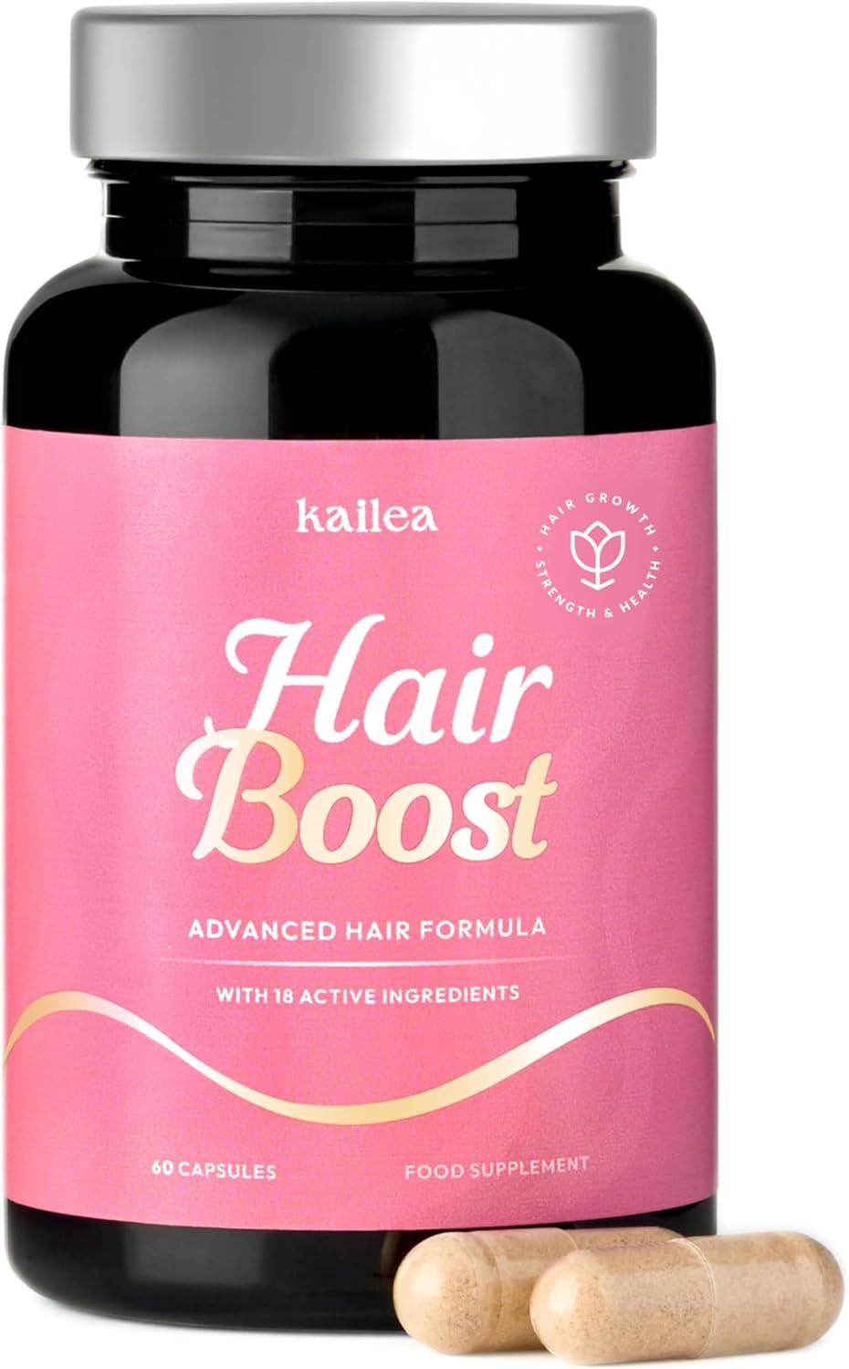 18-in-1 Hair Growth Supplement & DHT Blocker | Collagen, Biotin, Hyaluronic Acid, Nettle + 14 Active Ingredients | Supports Longer, Stronger Hair & Reduces Hair Loss - Image 2