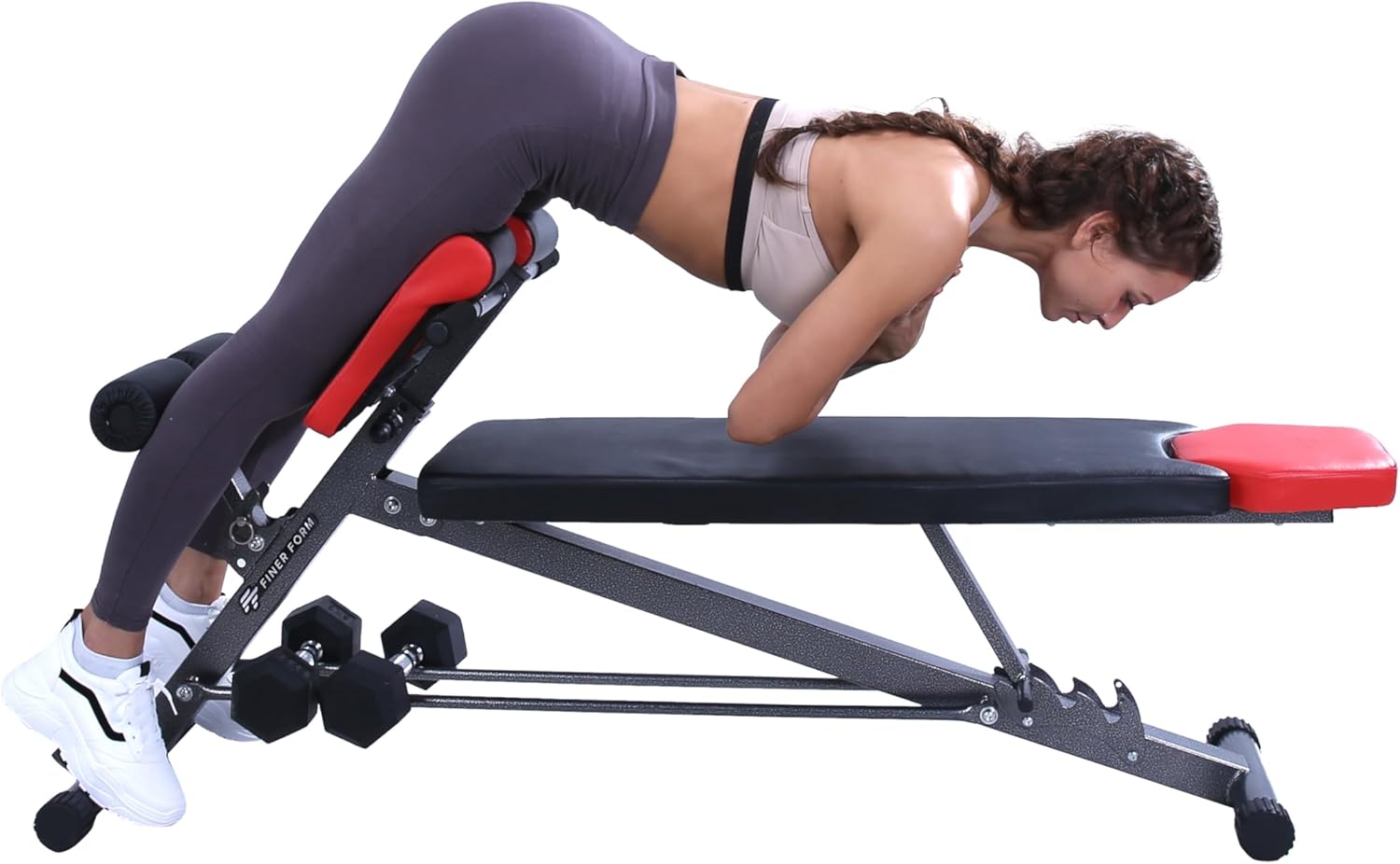 Finer Form Multi-Functional Gym Bench for Full All-in-One Body Workout – Versatile Fitness Equipment for Hyper Back Extension, Roman Chair, Adjustable Situp, Decline, Flat Bench - Image 2