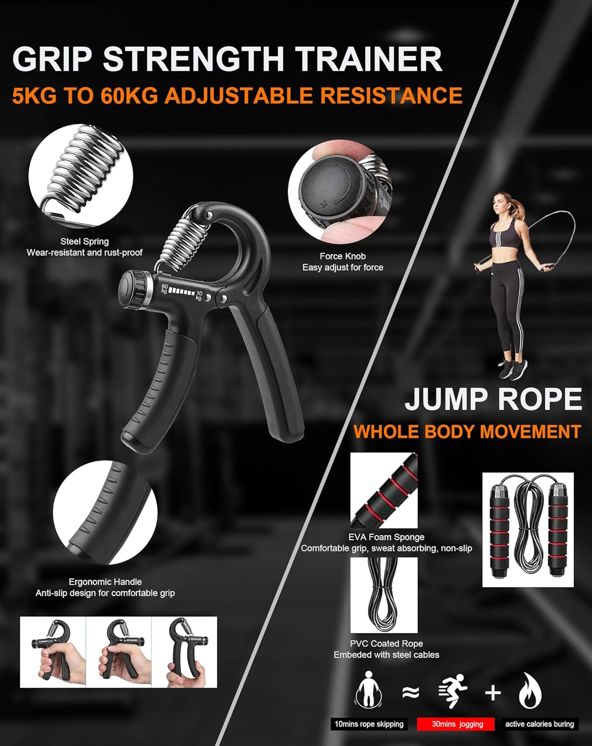 22-in-1 Home Gym Equipment, Portable Push Up Stands Press Up Board Handles for floor Home Gym Systems with 36 Gym Accessories, Resistance Band Bar,Abdominal Rollers - Image 6