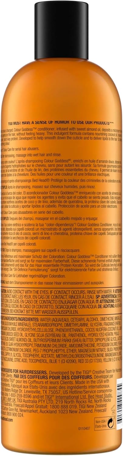 Bed Head by TIGI | Colour Goddess Shampoo and Conditioner Set | Professional Hair Treatment For Coloured Hair | Nourishing And Moisturising | 750 ml (Pack of 2) - Image 8
