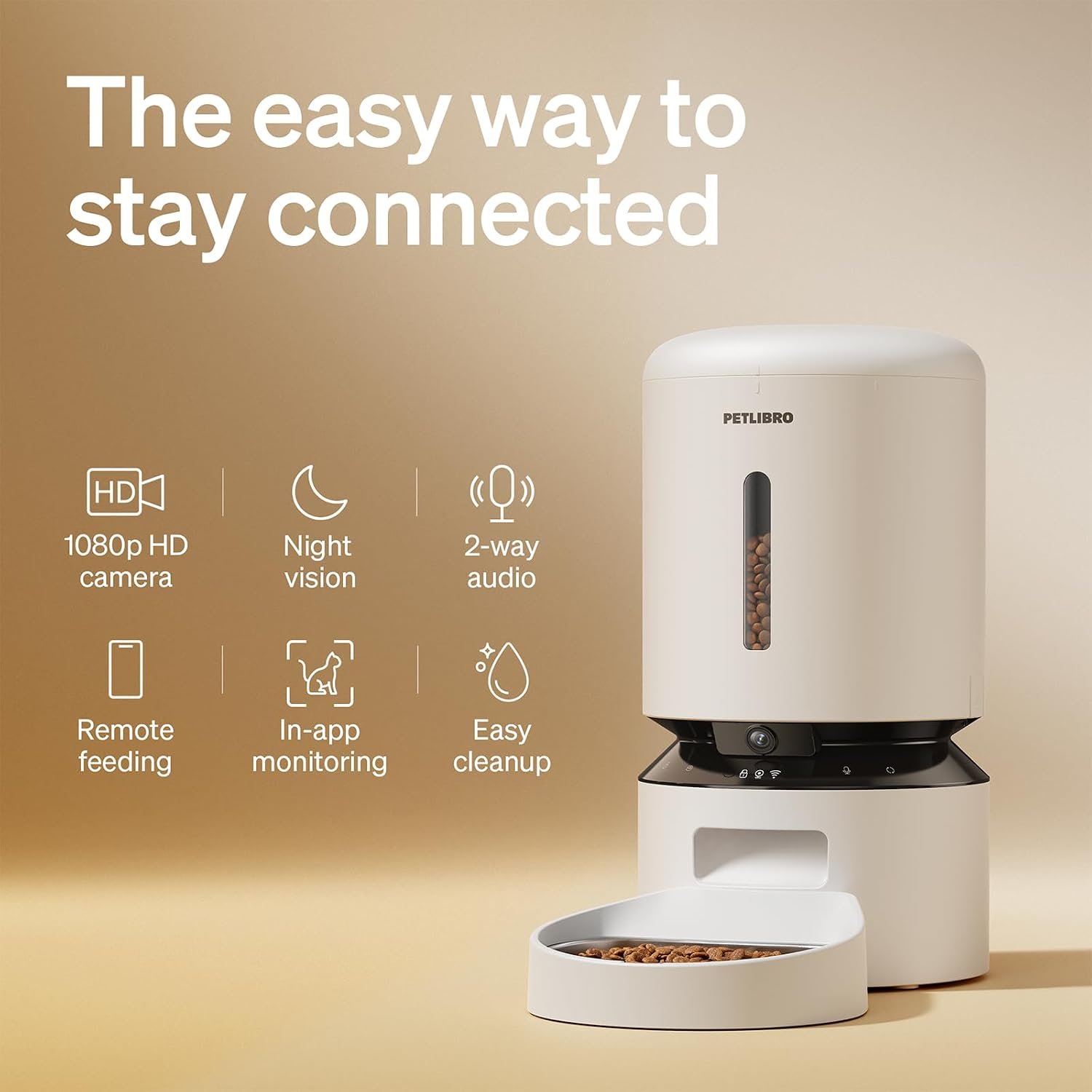 PETLIBRO Granary Automatic Cat Feeder with 1080p HD Camera, 5L White - Image 8