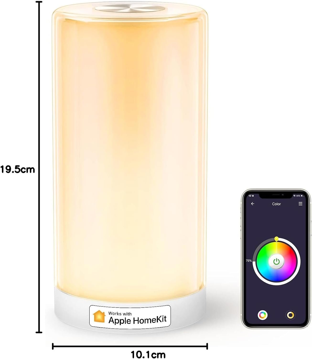 meross Smart WiFi Bedside Lamp, LED RGBWW Touch Table Lamp - Image 12