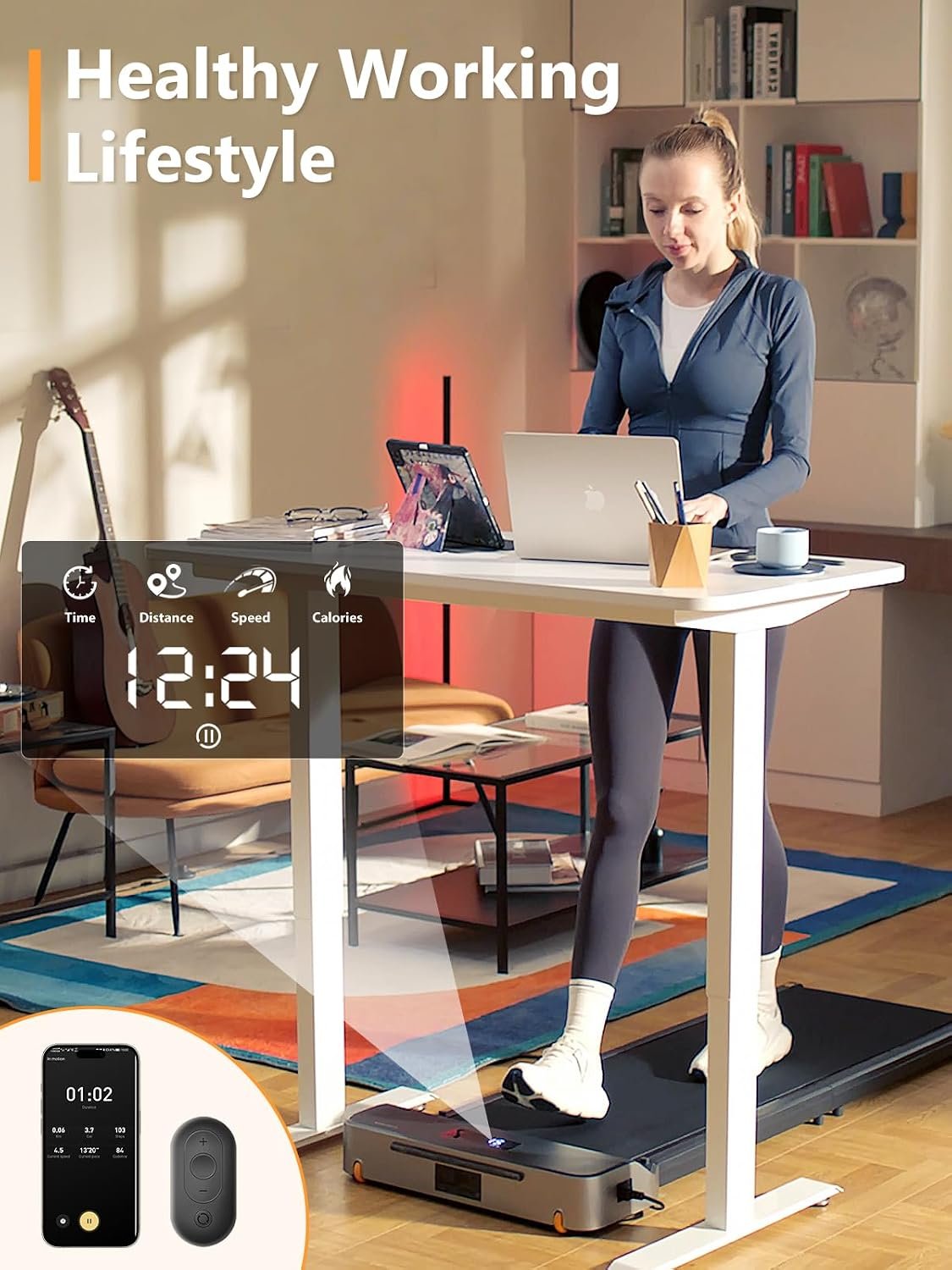WalkingPad Z1 Foldable Under Desk Treadmill 6Km/h, Compact Home Walking Pad - Image 4