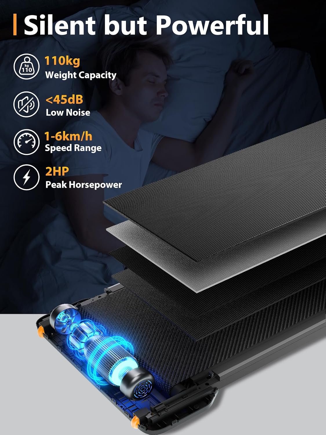 WalkingPad Z1 Foldable Under Desk Treadmill 6Km/h, Compact Home Walking Pad - Image 5