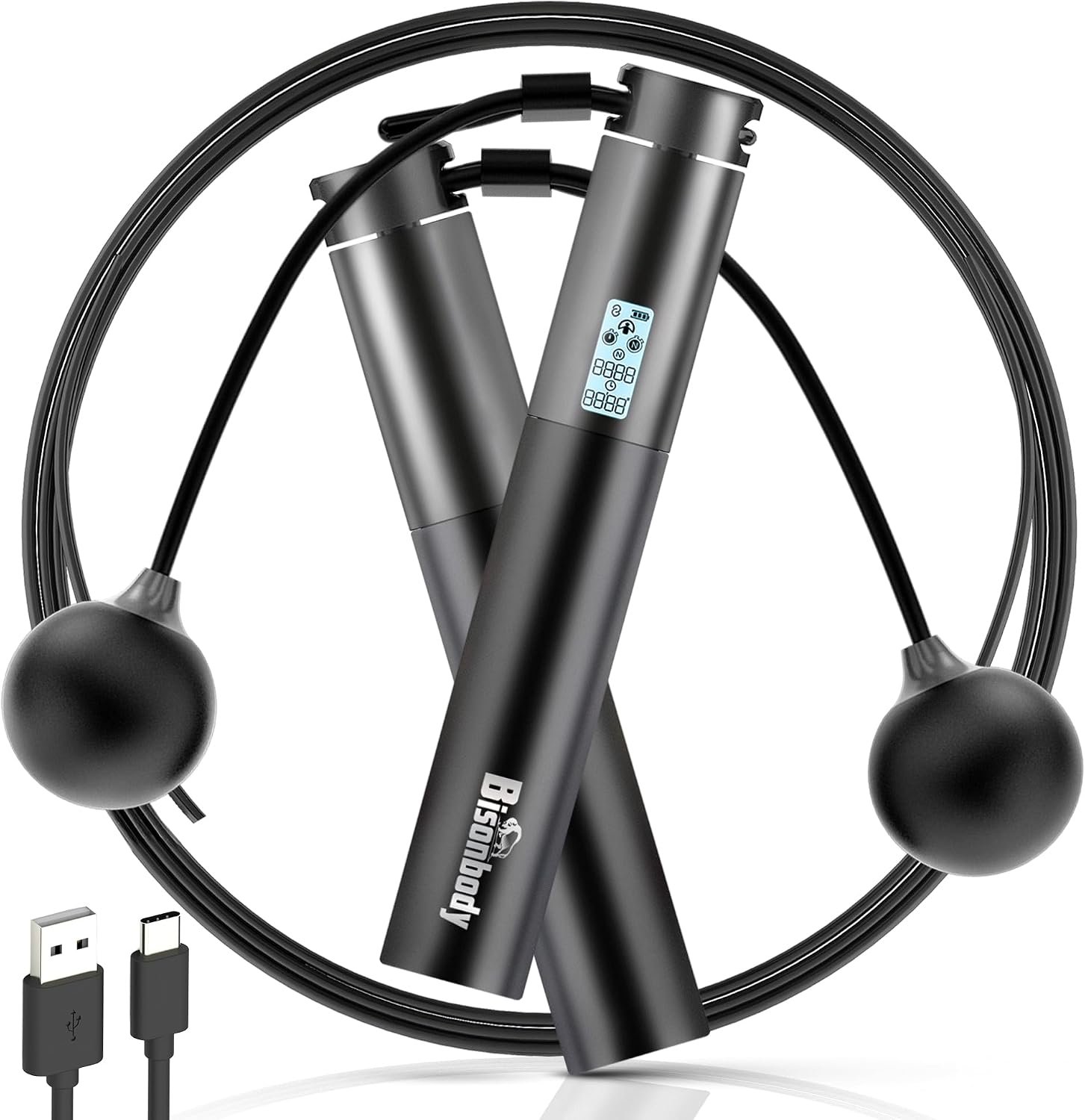 Smart Skipping Rope with App – Bluetooth Digital Jump Rope with Counter, Cordless & Adjustable 3m Rope, Fitness Skipping Rope for Weight Loss, Boxing & Home Workout - Image 2