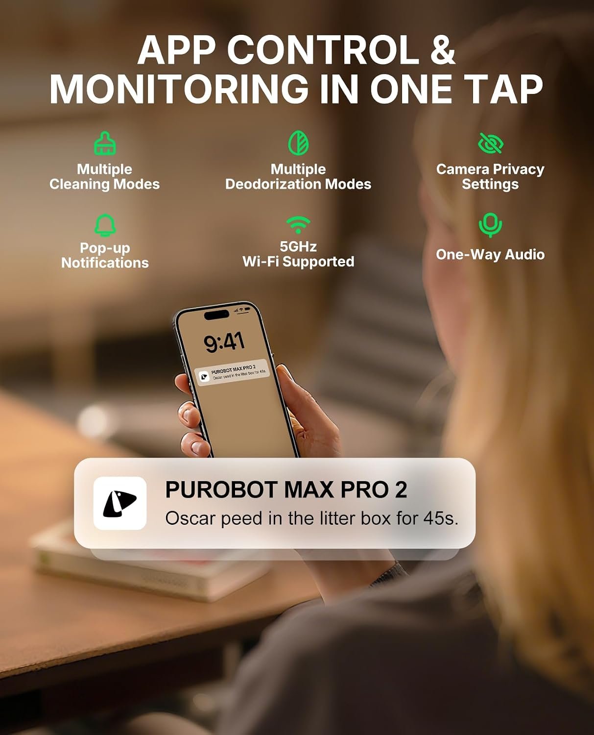 PETKIT PUROBOT MAX PRO 2 Self Cleaning Cat Litter Tray with AI Camera, Facial Recognition & Health Insights, Smart App & Odour Control Automatic Cat Litter Box, Quiet & Spacious for Multiple Cats - Image 6