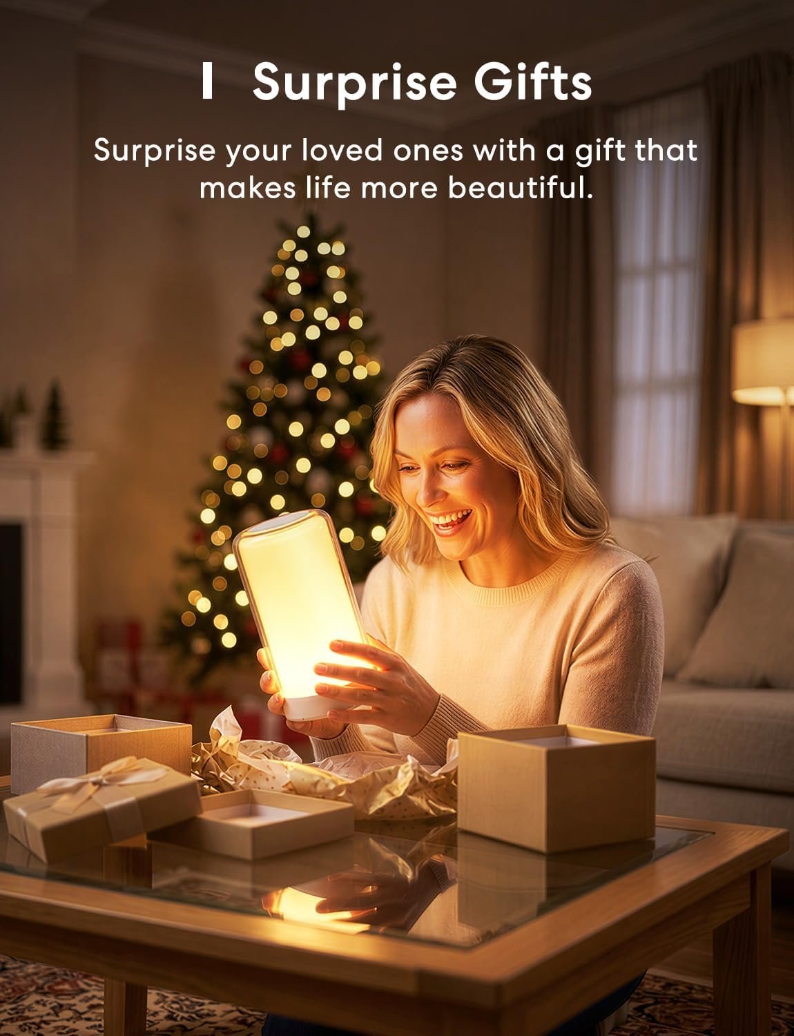 meross Smart WiFi Bedside Lamp, LED RGBWW Touch Table Lamp - Image 9