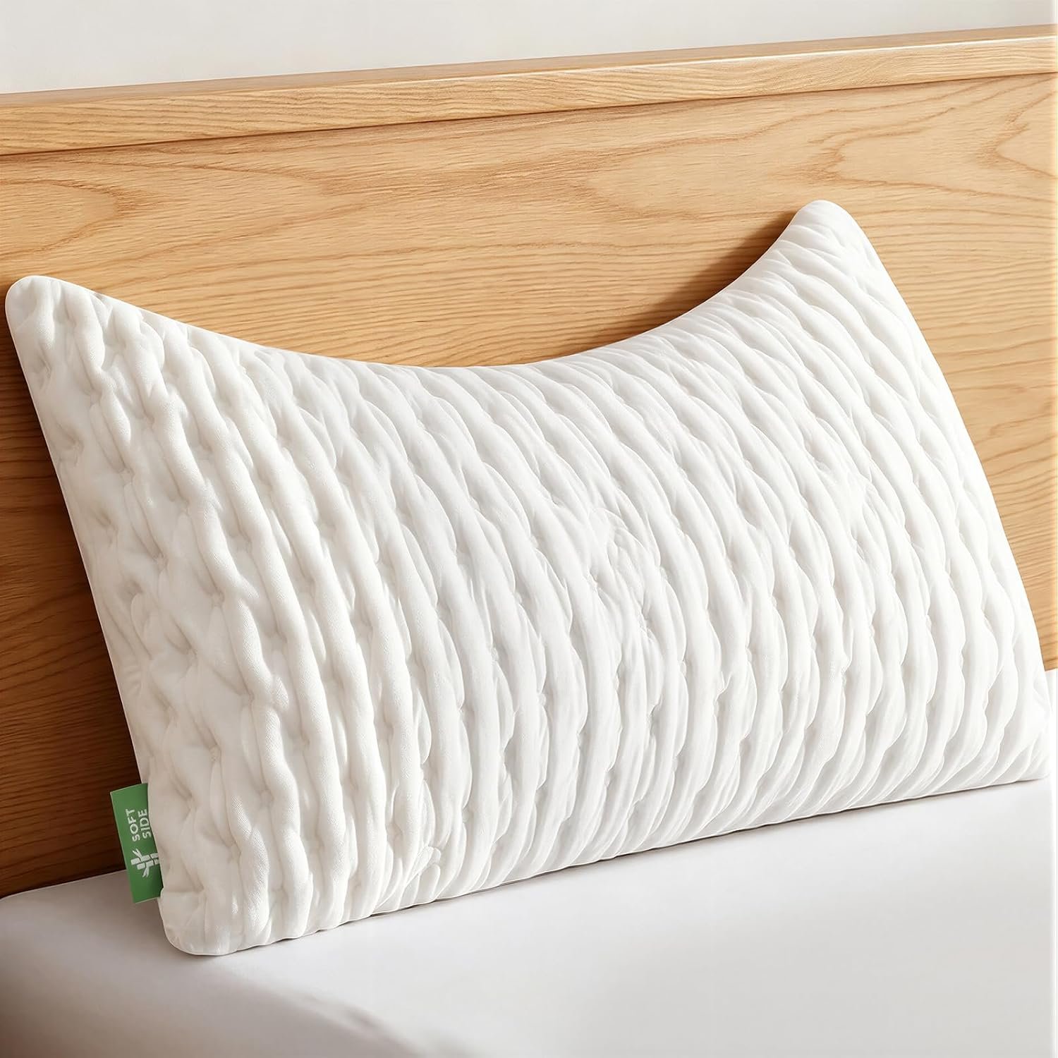 SKYNY Cooling Side Sleeper Pillow for Neck and Shoulder Pain Relief, Adjustable Shredded Memory Foam Neck Pillows Sleeping, Cervical Support Bed Pillows, Queen Size Bed Pillows for Sleeping - Image 2