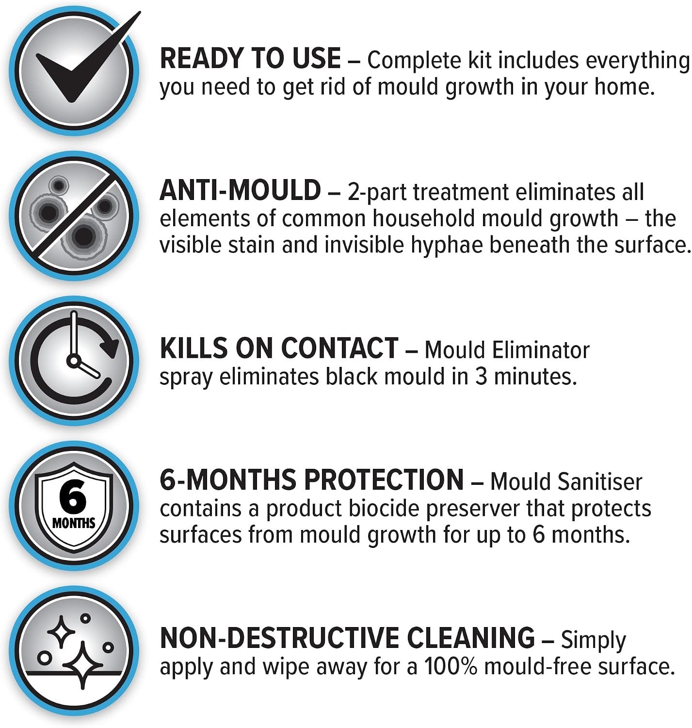 Dryzone Mould Remover (5 Litre) Scrub-Free Formula, Fast-Acting - Image 6