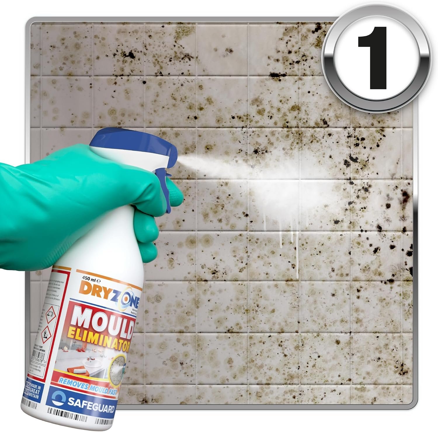 Dryzone Mould Remover and Prevention Kit (3 x 450ml spray) - Fast-Acting - Image 5